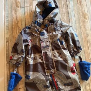 Duex Par Duex Race Car Snowsuit
